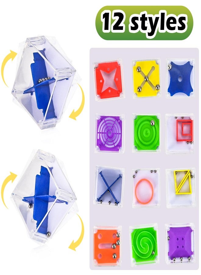 GOLDGE 24 Pcs Balance IQ Maze Game Toy Set - Mini 3D Brain Maze Puzzle Cubes in a Box. Fun Party Favor Games and Ideal Prizes for Kids and Adults (24 Pcs) - Image 3
